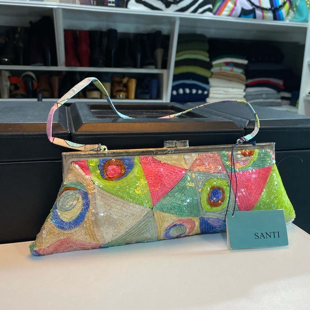 Santi Sequined clutch
